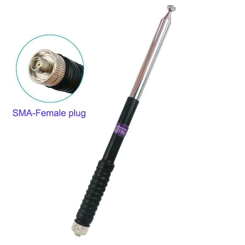 

FP10120 Telescopic Antenna SMA-Female VHF 136-174MHz for BAOFENG-UV-5R UV-82 BF-888 1XCB Kenwood Two Way Radio Walkie Talkie