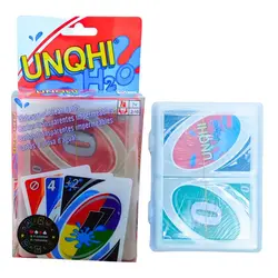 108pcs Board Games UNO H2O Card Game WaterProof Pressure Proof PVC Plastic Transparent Kids Toys Playing Cards