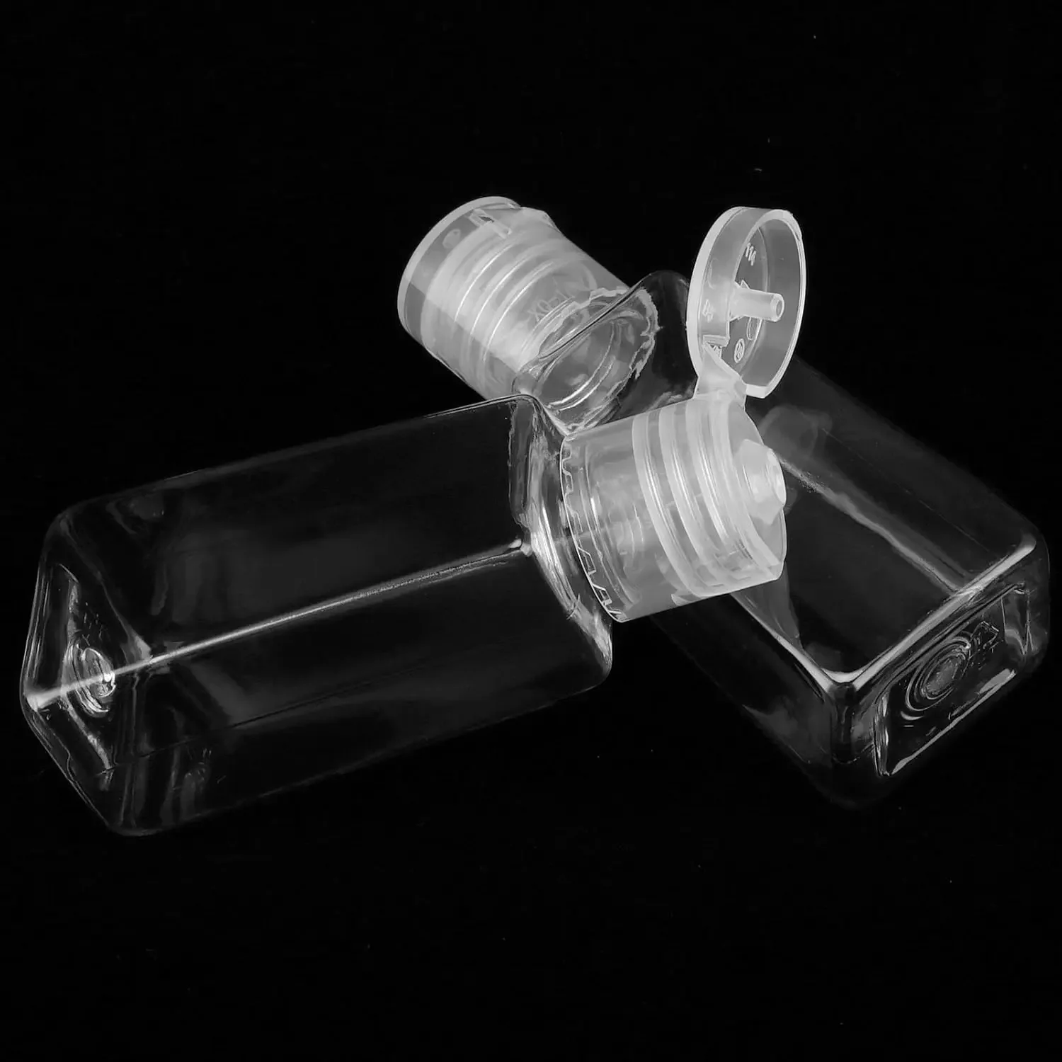 40PCS 30/60ML Empty Plastic Refillable Travel Size Bottles Mini Plastic Vial Toiletry Container for Hand Sanitizer Toiletries
