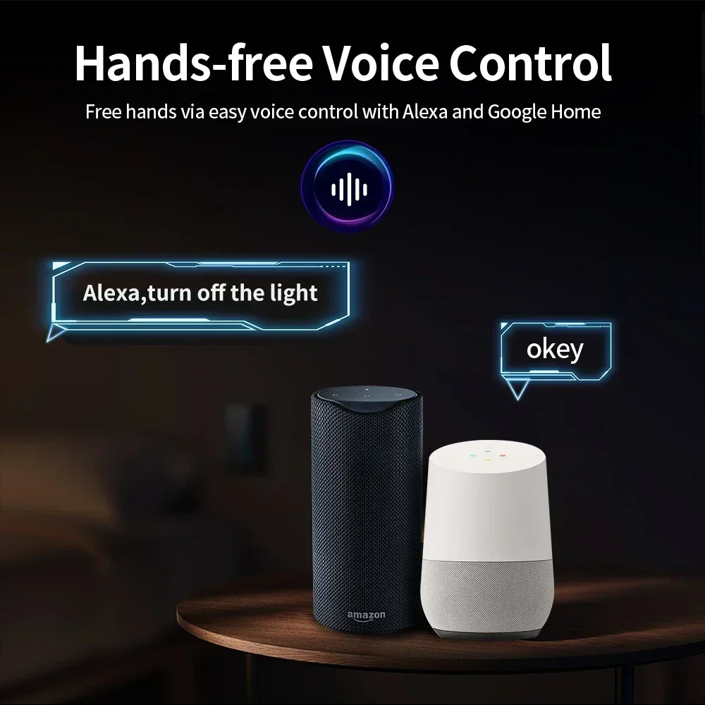 TNCE Tuya WiFi/Zigbee Smart Wall Switch 1/2/3/4 Gang Wall Touch Sensor Switch APP Control Works With Alexa Google Home