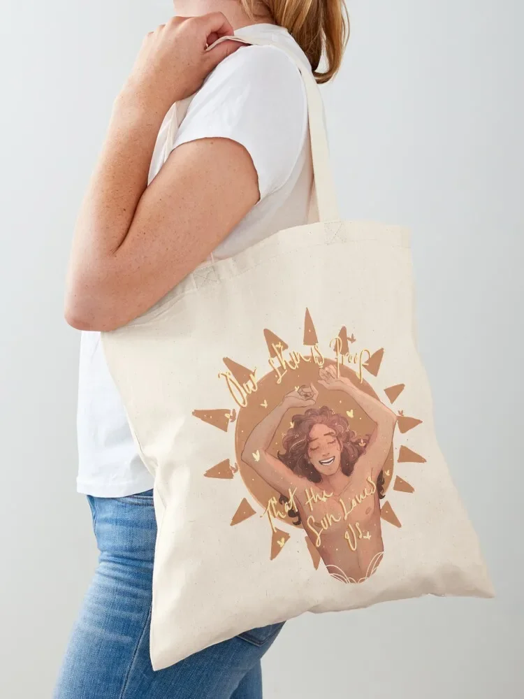 

The Sun Loves Us All Tote Bag tote bag women Shopping bags Shopper handbag reusable grocery bags