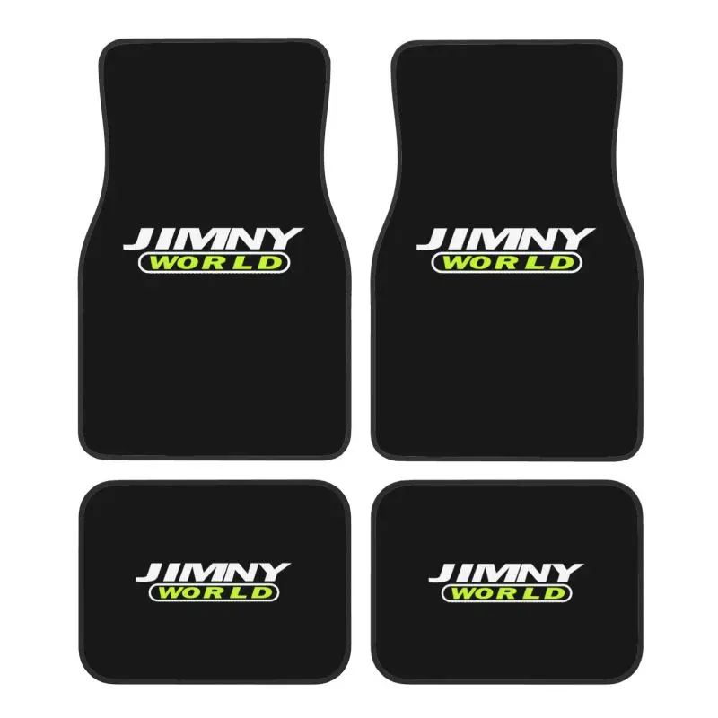 Jimny Car Floor Mats Set of 4 Pcs Non Slip Front and Rear Carpets Foot Mats with Rubber Backing Car Mats Accessories Universal