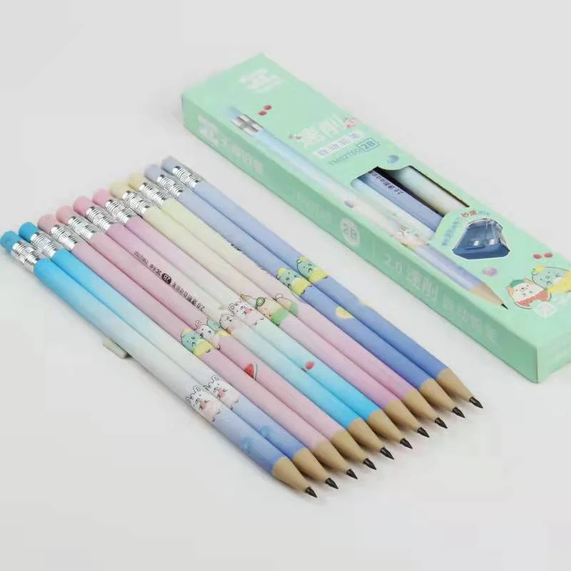 10Pcs/Box San-X SUMIKKO GURASHI Thick-headed Mechanical Pencil 2B Automatic Pen For Students Non-Toxic Pencils stationery gift