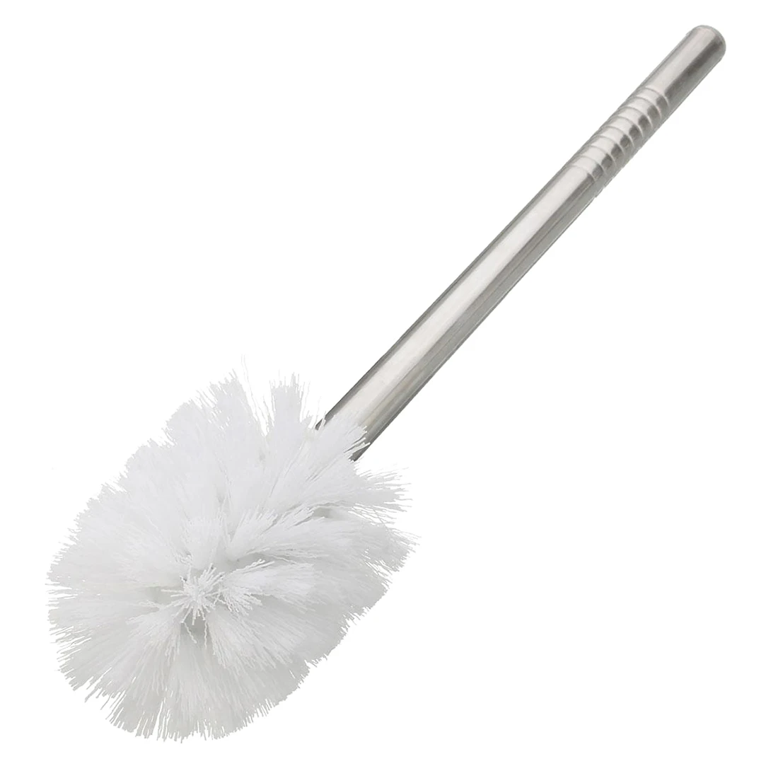 Chrome Round Wall Mounted Toilet Brush and Frosted Glass Toilet Brush Holder