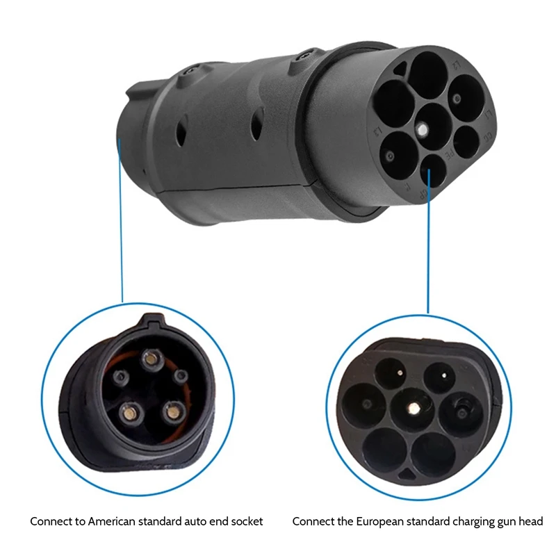 SAE Adaptor IEC 62196 2 To J1772 Type 1 Electric Cars Charging EV Vehicle Charger One Side Connector Charing Station 32A