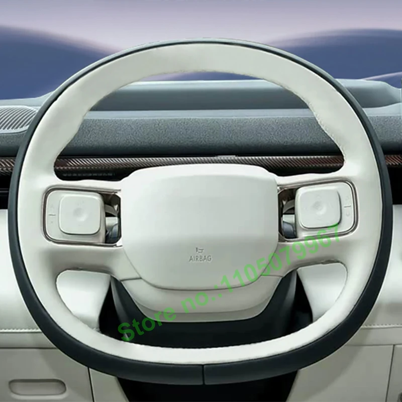 

DIY Hand-Stitched Non-slip Durable PU Carbon Fiber Leather Car Steering Wheel Cover for LYNK&CO 900 Interior Accessories
