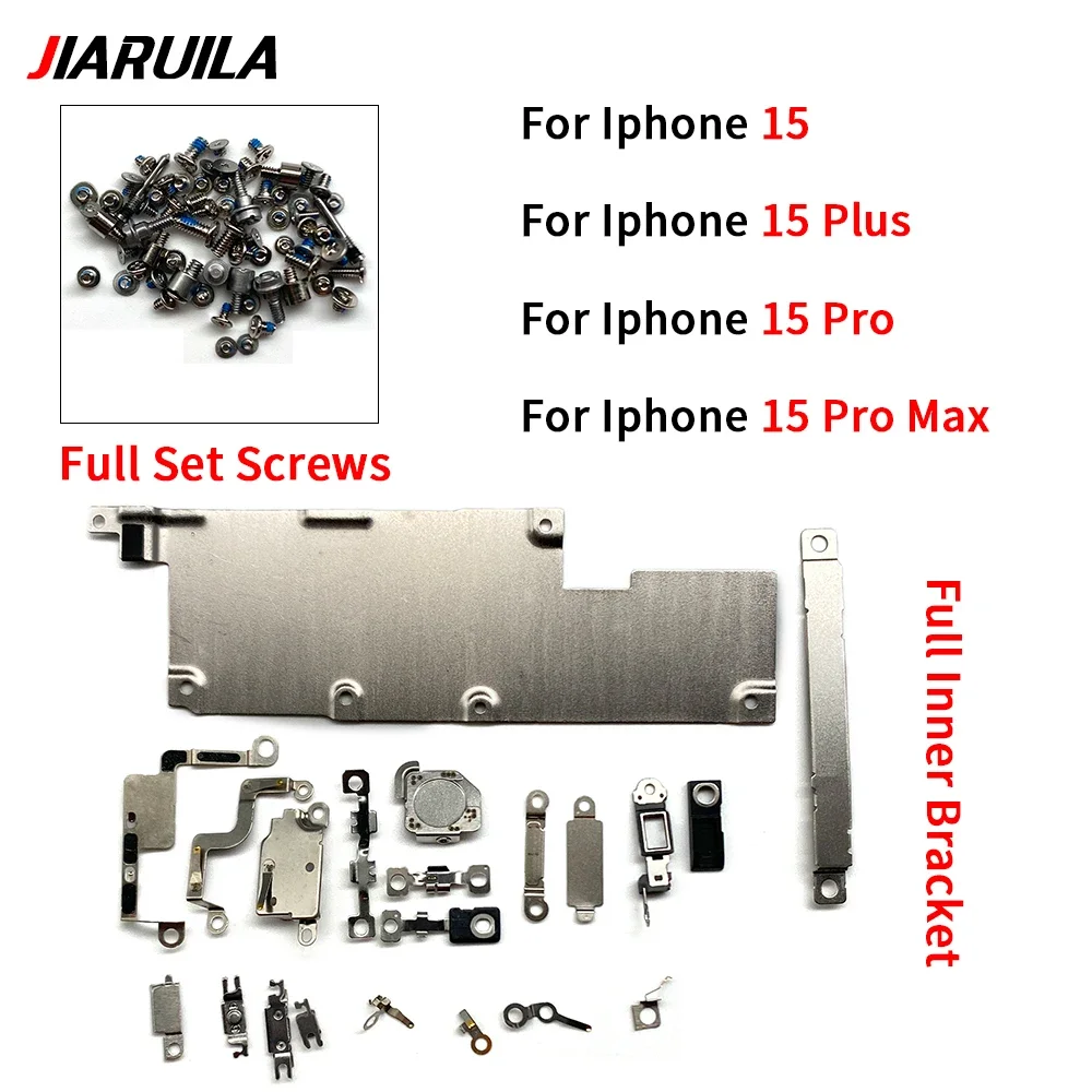 

Полные винты + полный внутренний небольшой металлический держатель, комплект защитных пластин + водонепроницаемый для Iphone 15 Pro Max/для IPhone 15 Plus