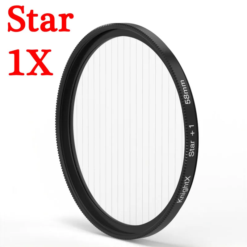 KnightX Star 4 6 8 Line Filter For canon sony nikon accessories d70 color 500d 60d 700d light 200d 49 52 55 58 62 67 72 77 mm