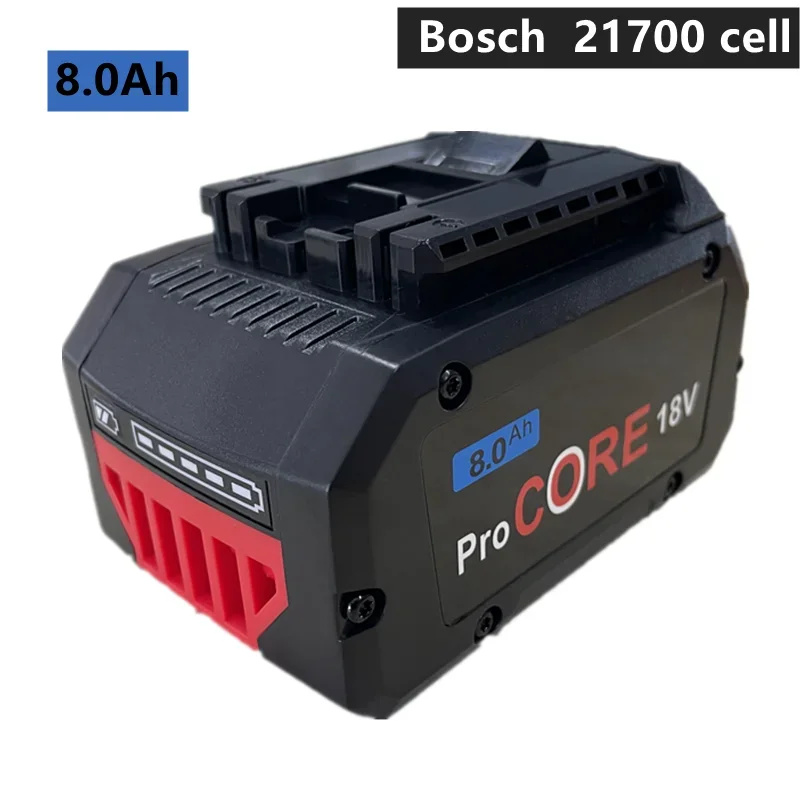 

18V 8.0Ah Tool Drill Battery for Bosch BAT609 ProCore 21700 Li-Ion Rechargeable Batteries for BAT610G BAT618 BAT620 BAT622