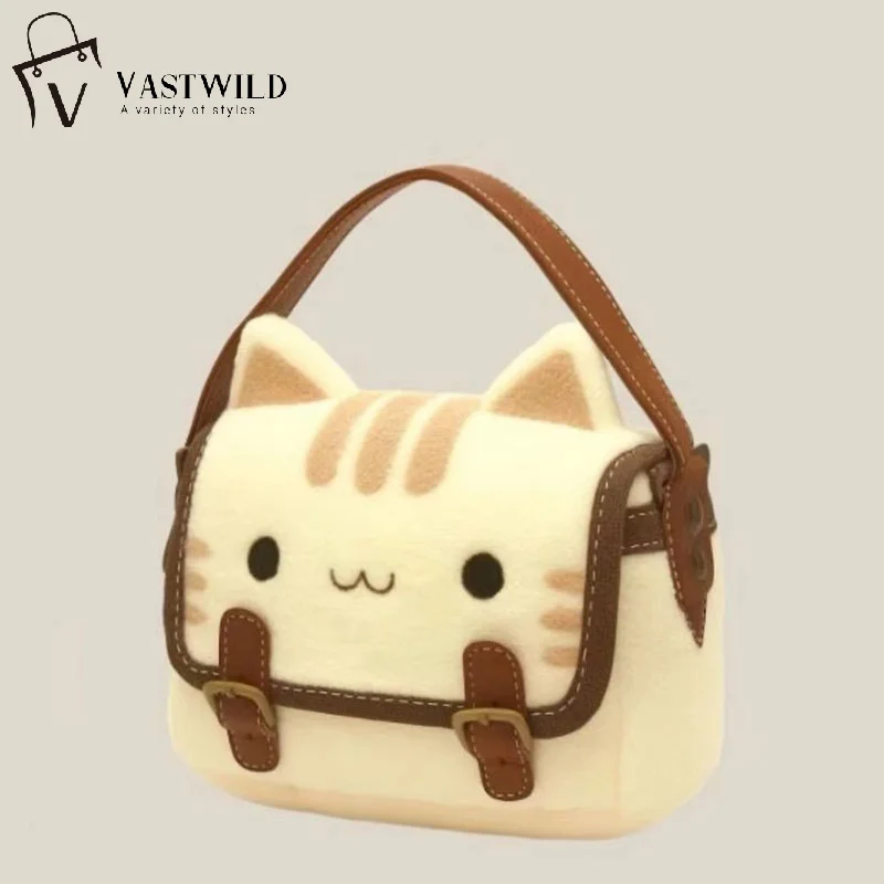 

Cute Clutch Bag Plush Backpack Furry Cat Bag Adorable Kitten Handbag for Woman Kids Cartoon 2026 New Kitten Handbag