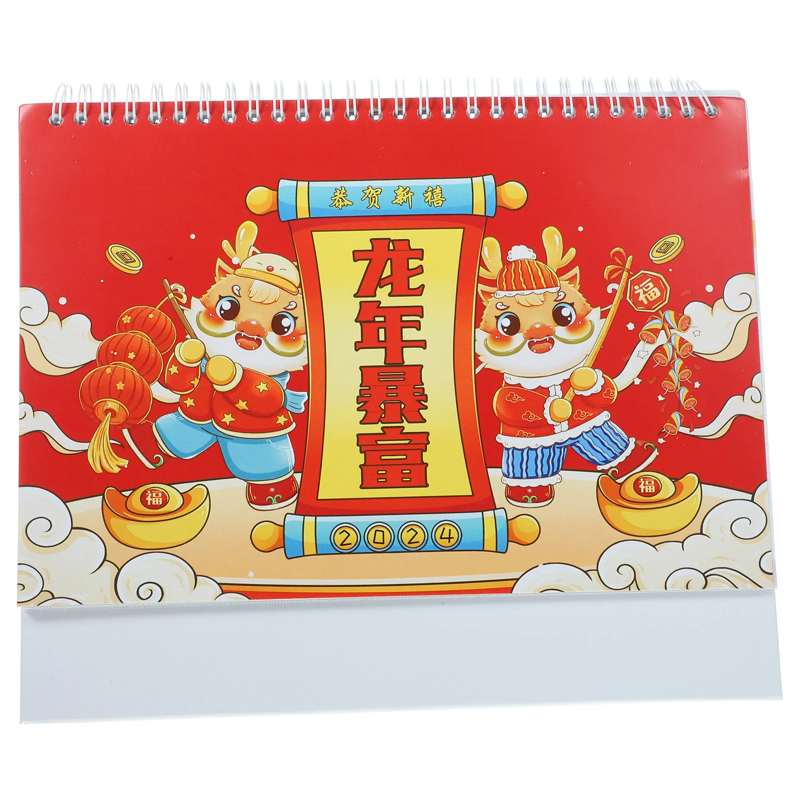 

Turn The Page Year of Dragon Desk Calendar Office Decor Desktop Paper Decoration Flipped Table