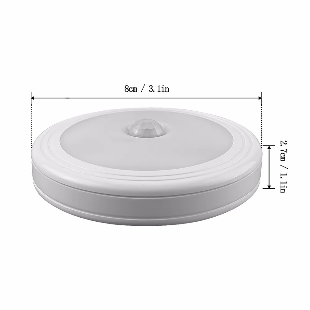 Battery LED Night Light Motion Sensor Night Lamp For Closet Cabinet Drawer Cupboard Kitchen Night Light Lamp Battery Power