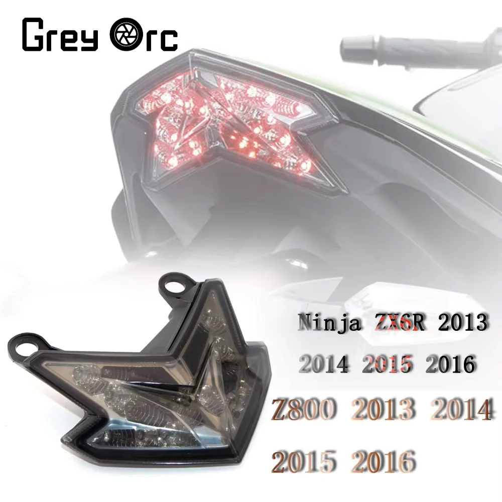 مصباح ليد خلفي لكاواساكي Z125 Z800 ZX6R النينجا الضوء الخلفي LED تشغيل أضواء الفرامل Z125 برو مصباح إشارة دراجة نارية الملحقات #5