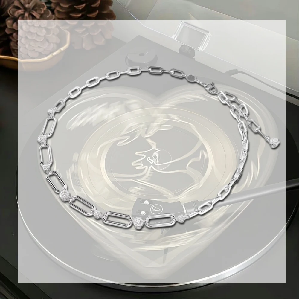 

Новые женские украшения простого дизайна с белыми кристаллами, изысканное ожерелье из каменных изделий