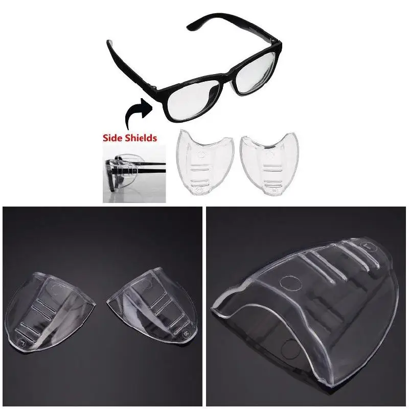 1 Pair Universal Flexible Side Shields Safety Glasses Goggles Eye Protection