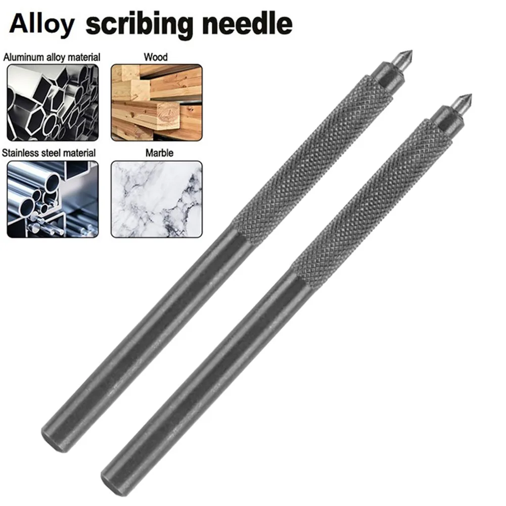 Alloy Scoring Needle Scriber Pen High Hardness 120x5mm 2pcs For Make Cutting Marks On Ceramic Hand Tools Parts