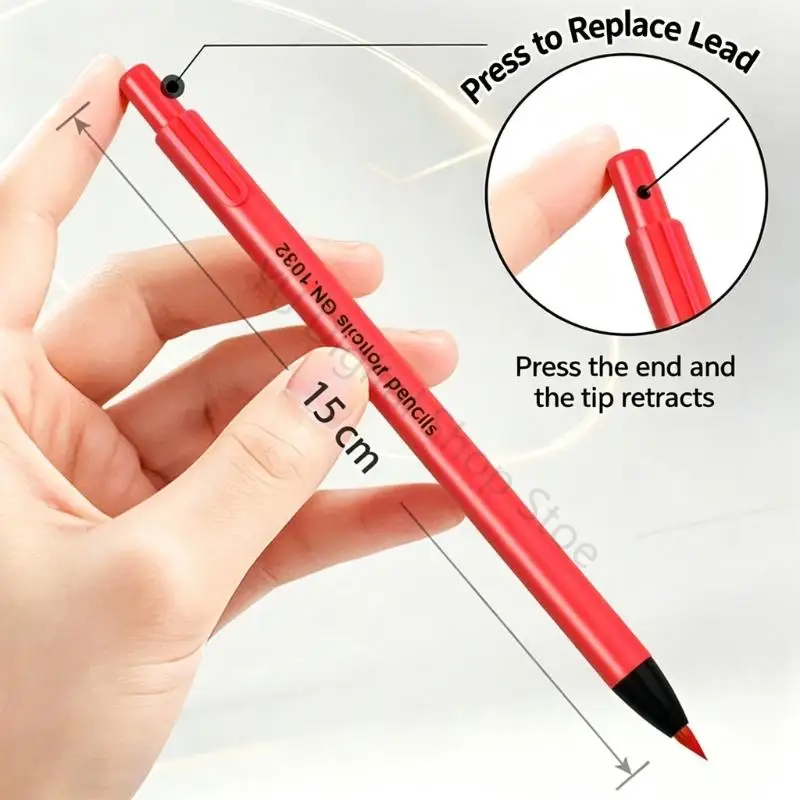 96BA Mechanical Art Pencils with Erasable Color, 3.0MM Tip, Push-Button Action, and Clear Case for Doodling Drawing