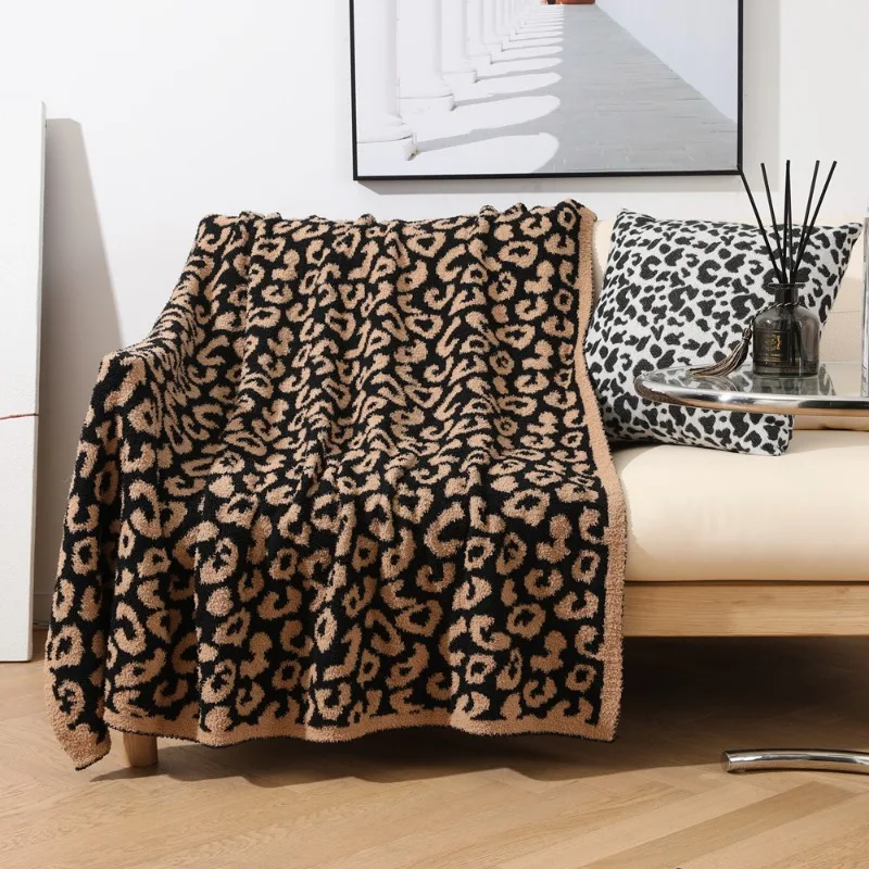 Leopard Print Fleece Blankets, High-grade Fleece Blankets and Sofa Blankets, Super Soft and Comfortable Lightweight Blanket