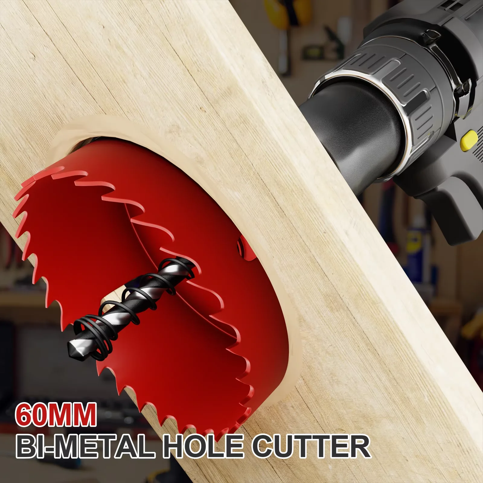 1pc M42 20mm-200mm Adjustable Hole Saw Drill Bit for Metal, Wood, Gypsum Board - Durable Cutting Tool for Various DIY Projects