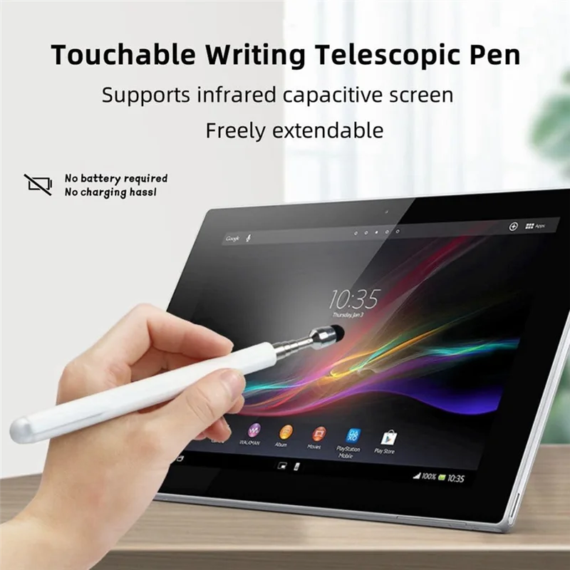 

Universal Telescopic Stylus Pen For Touch Screens,Retractable Pointer Stick & Stylus With Special Flocking Tip