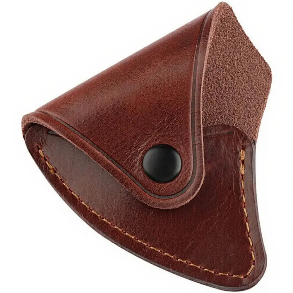 Leather Axe Case for Outdoor Camping Fits for blades Up to 9 x 11 cm Brown Protective Sheath for Wood Splitting Tools