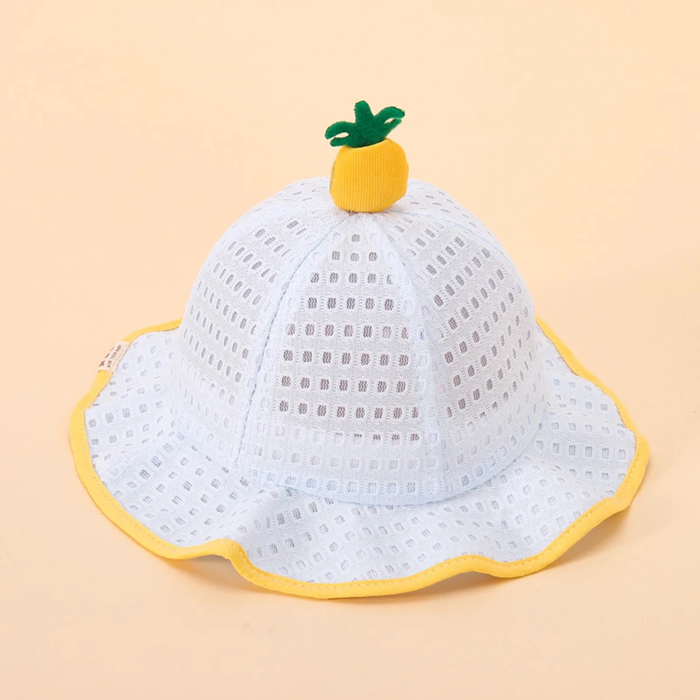 Summer Baby Girl Cap Princess Outdoor Sunshade Mesh Fisherman Hat Infant Boys Windproof Bucket Hats Caps For Kids 5-18 Month