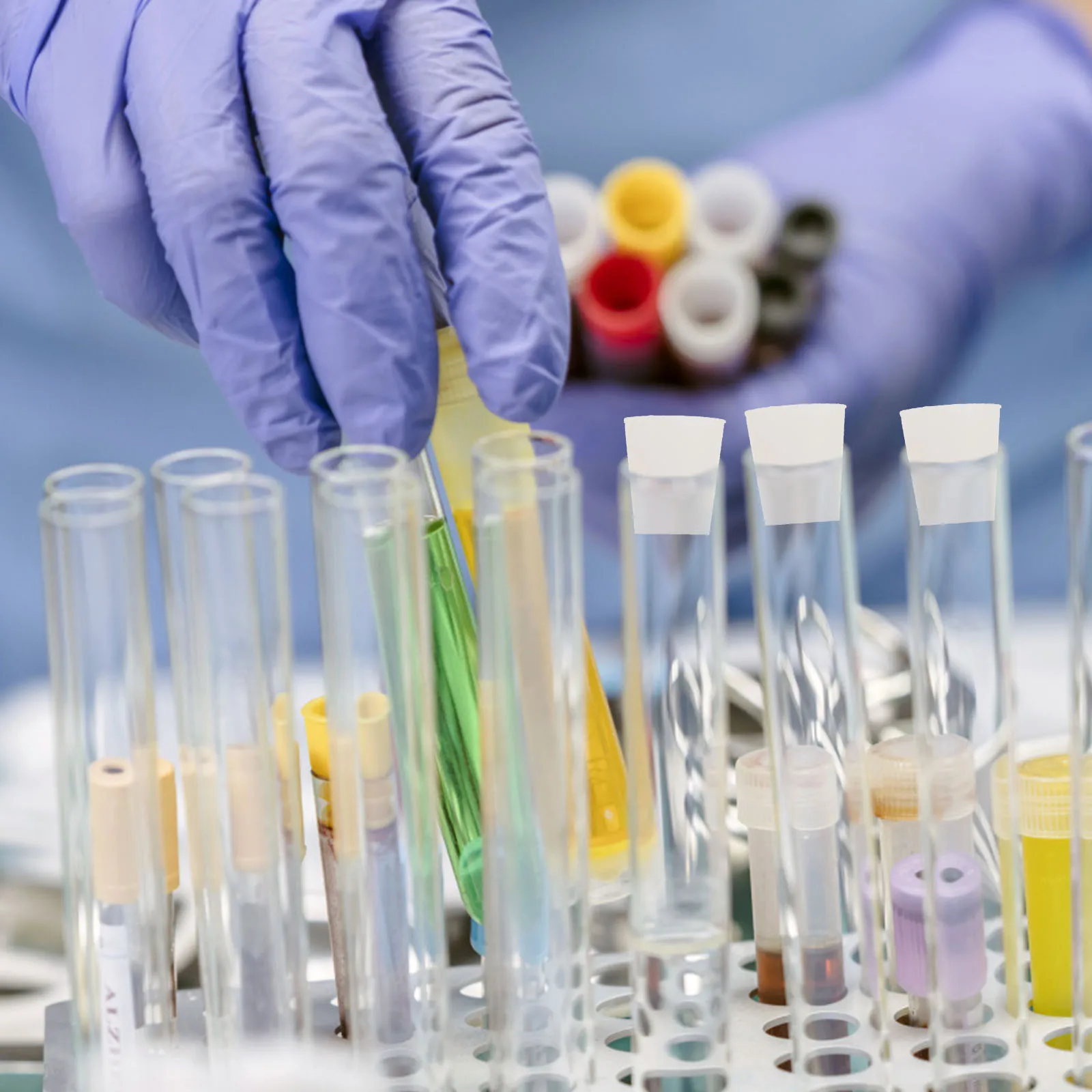 

5 Pcs Silicone Stopper Plug Cap Plugs Tube Test Practical Laboratory Caps Rubber