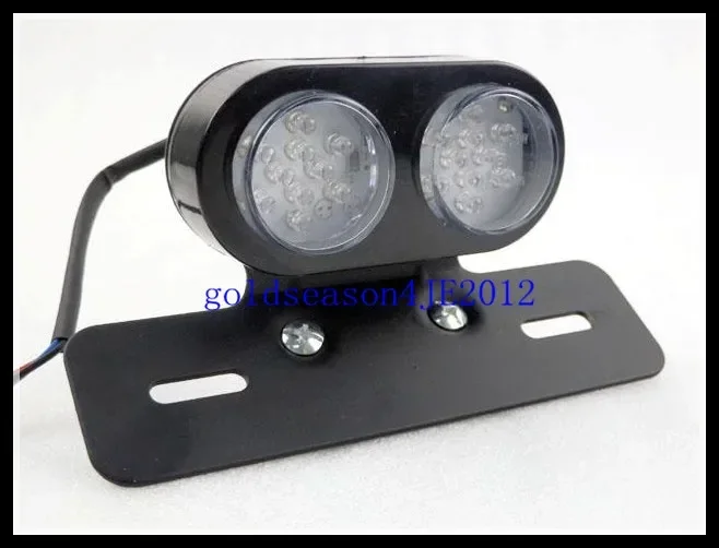 لوحة ترخيص الجري LED باللون الأسود، ضوء خلفي، دراجة نارية رياضية مزدوجة MX Dirt Bike