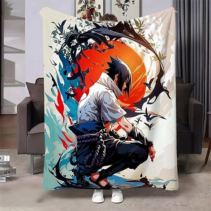 NARUTO Uzumaki Naruto Uchiha Sasuke Klimaanlagen-Decke für das zweite Schlafzimmer, kreative Cartoon-bedruckte Nickerchendecke, Weihnachtsgeschenk – Detail 9