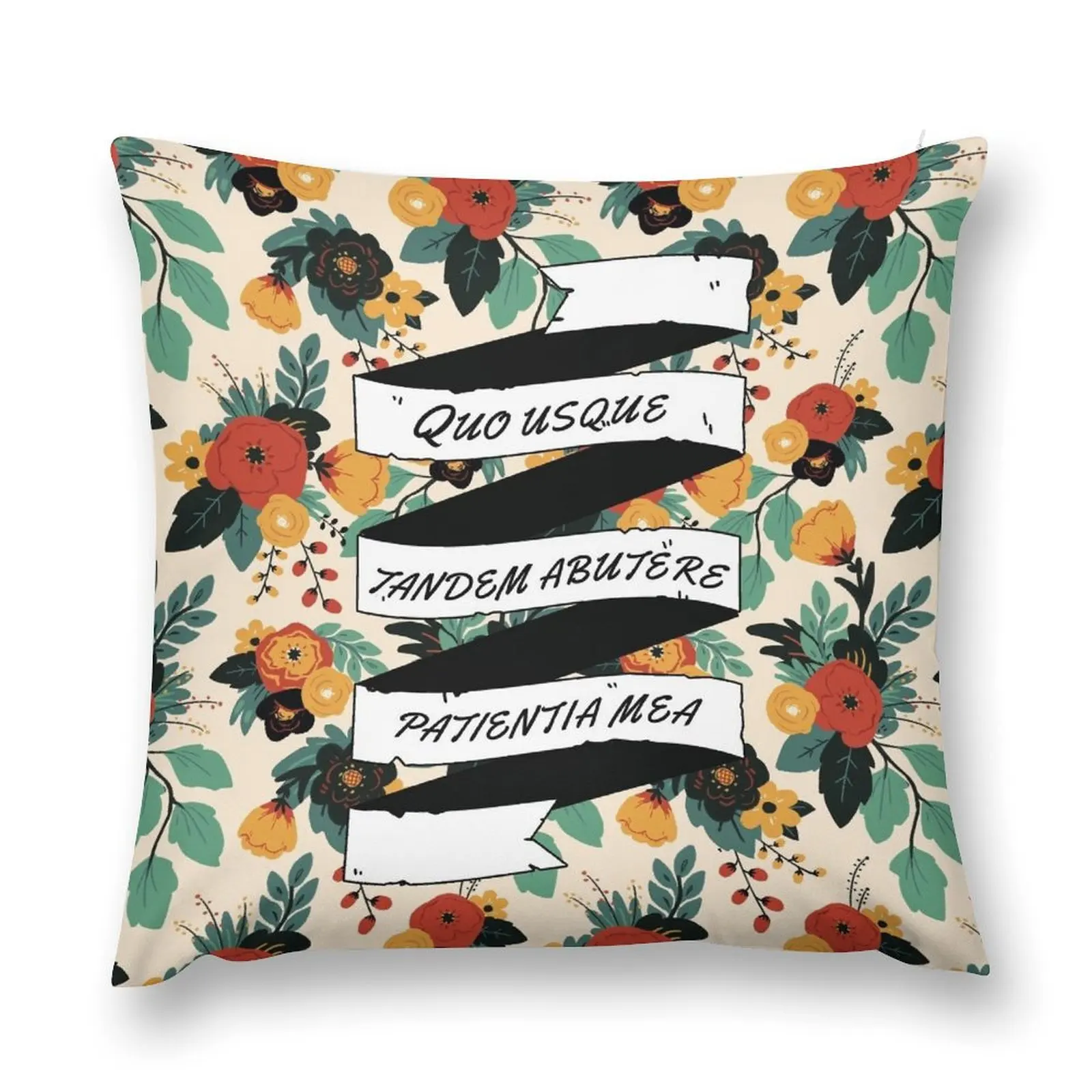 

Cicero Orations - Floral Throw Pillow Sofa Cushion Sofa Cushions Cushion Cover Set pillow