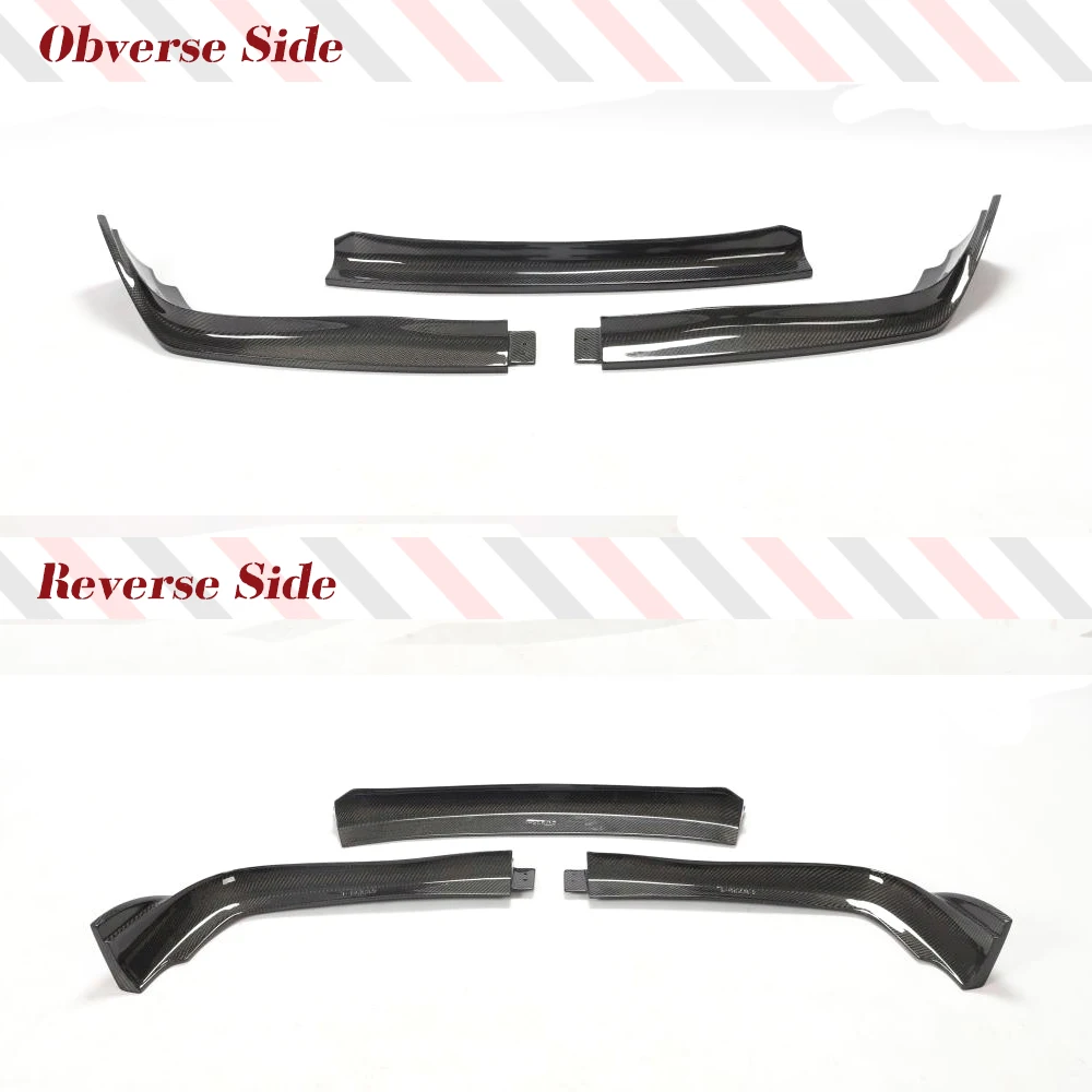 Car Front Bumper Lip Spoiler Chin Splitters For Infinti G37 Base Coupe Journey Sedan 2009-2013 3PCS Body Kits Carbon Fiber / FRP