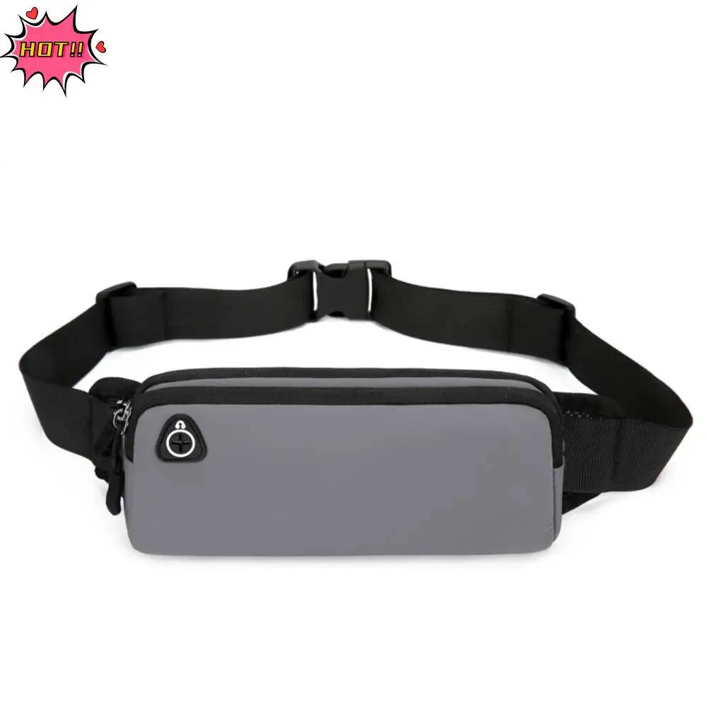 

Fashion Ultra-thin Waist Bag Waterproof Wear-resistant Gym Bag Lightweight Nylon Phone Bag Men