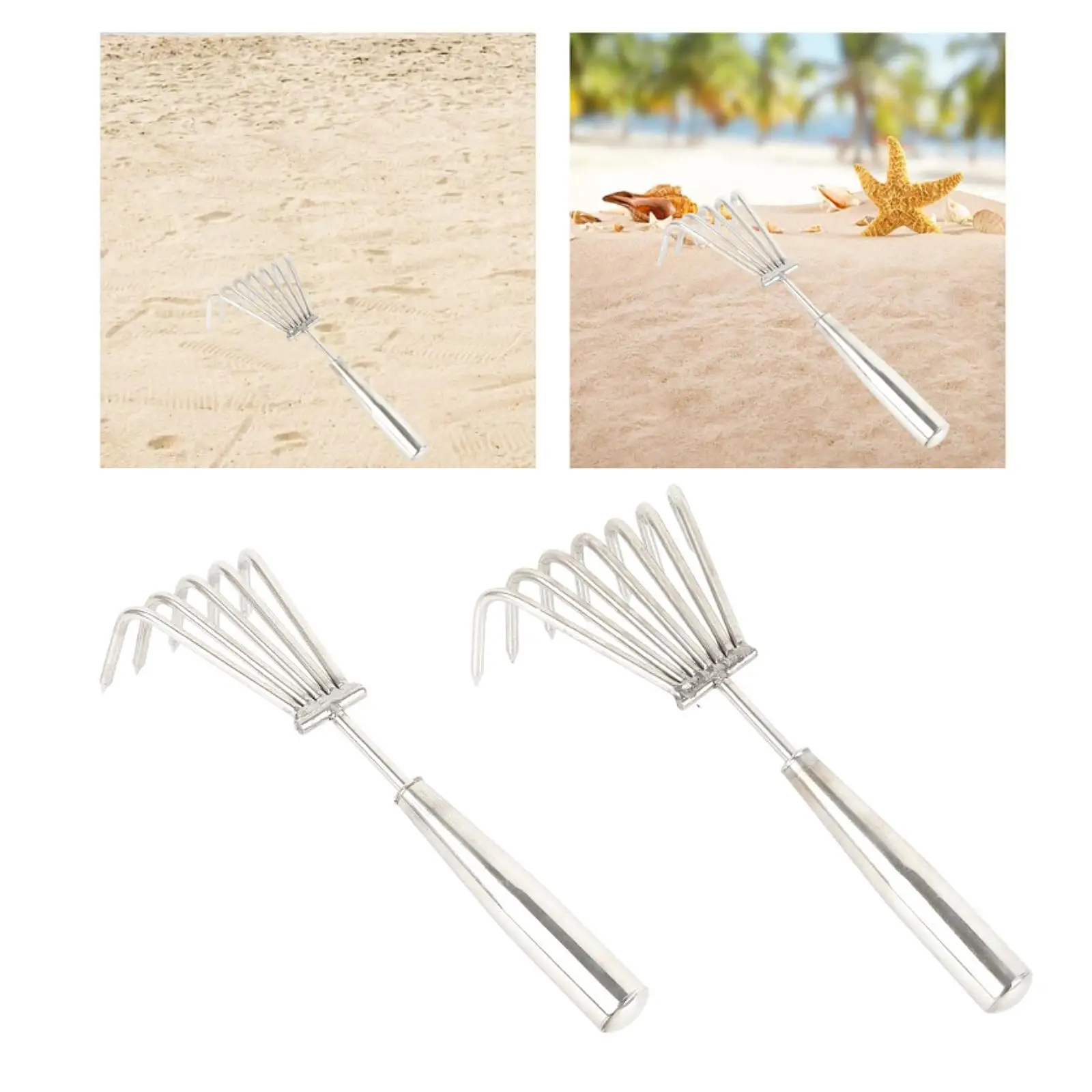 

Ручные грабли для рыхления почвы, маленькие грабли для листьев из нержавеющей стали, легкий культиватор, садовые грабли для газона, фермы, патио, двора, заднего двора