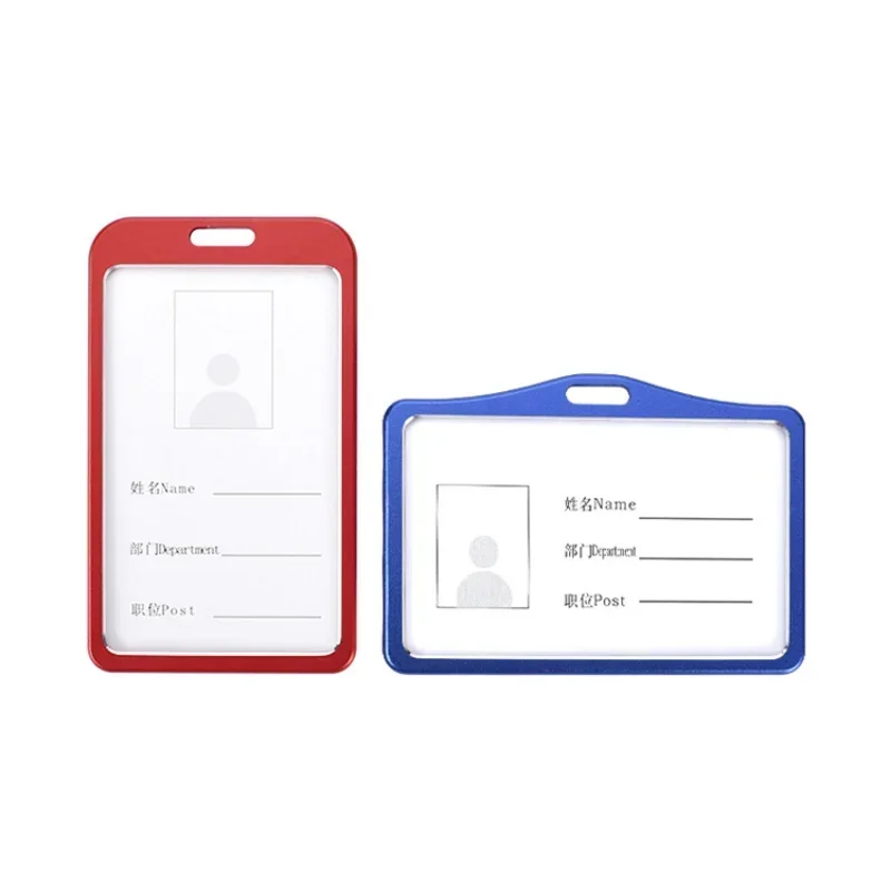 Funda para tarjeta de crédito de plástico de aleación de aluminio para empleado, funda para tarjeta de identificación, funda para tarjeta de identificación de trabajo, tarjeteros de trabajo para hombres y mujeres