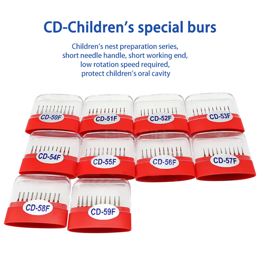 100 Stück Dental-Diamantbohrer für Kinder, Hochgeschwindigkeits-Handstück, Zahnarztbohrer, FG-Serie, Durchmesser 1,6 mm, Polierwerkzeuge für Dentallabore – Detail 6