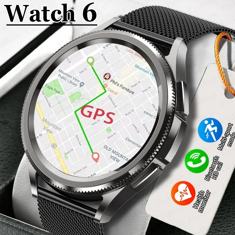 

Watch 6 Classic New Smart Watch Men 1.46 inch Display AI Voice GPS Sport Fitness Tracker Bluetooth Talk Smartwatch Women 2025