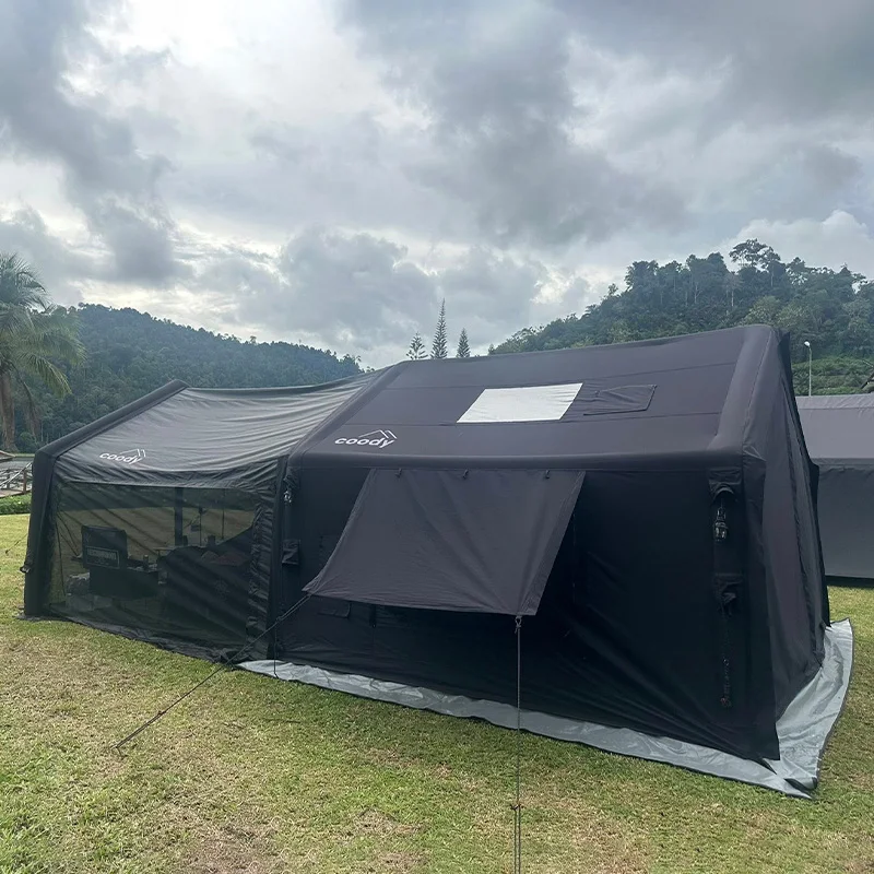 

10.0+Inflatable Foyer Air Tent-Black Inflatable Camping 3-6 Person Family Outdoor Portable Folding Inflatable Tent