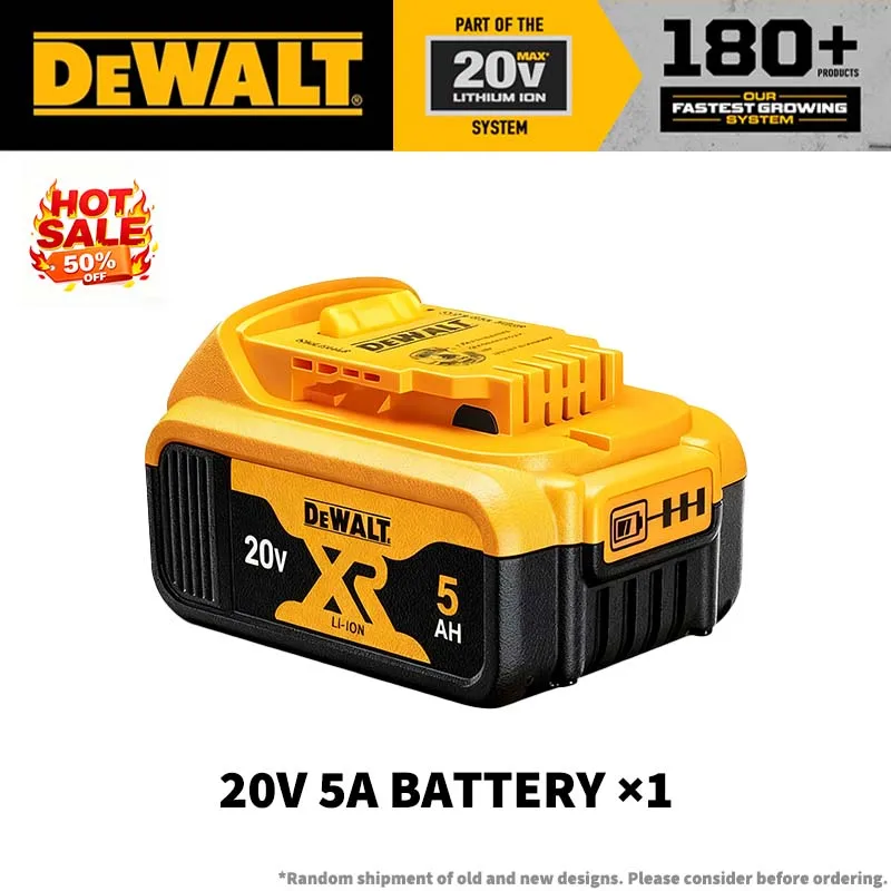DeWALT XR 100% Original Battery 18V/20V/60V 2Ah 5Ah 6Ah 9Ah DCB200 DCB202 DCB205 DCB206 DCB209 DCB609 Power Tool with Charger image 3