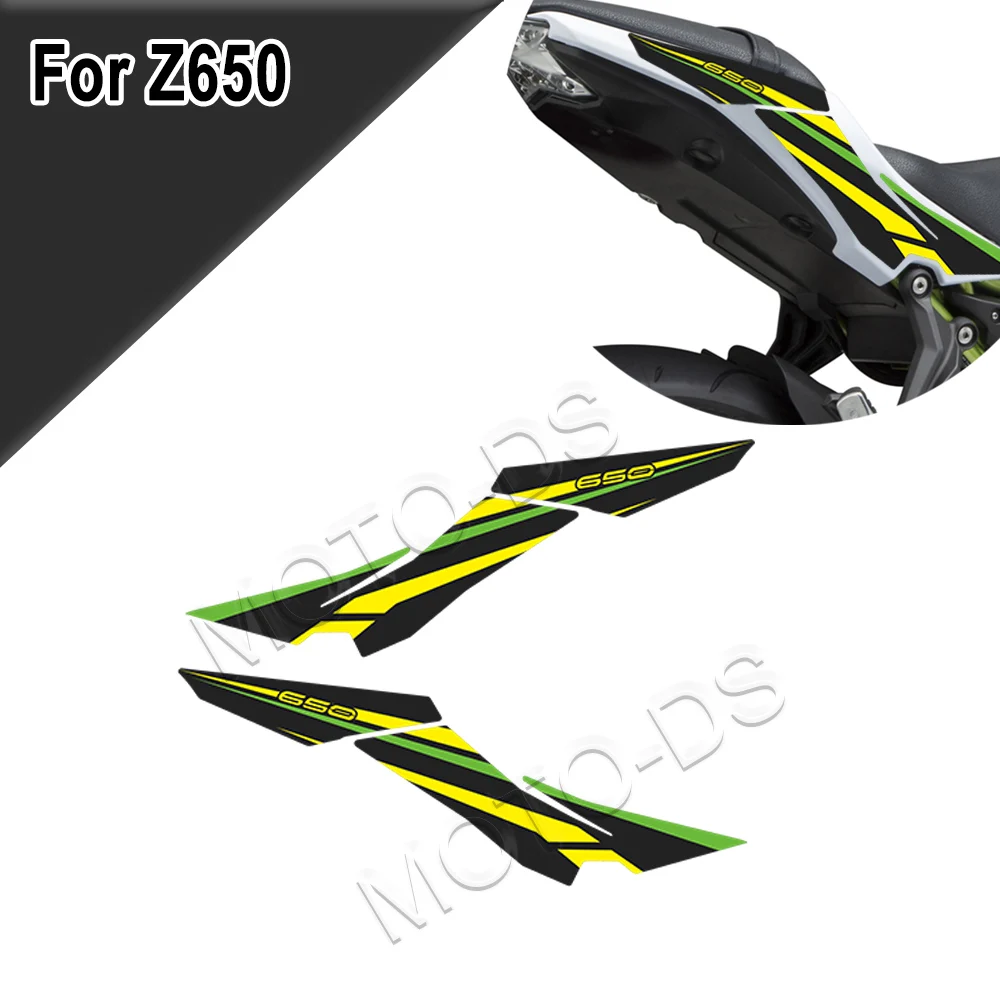 لكاواساكي Z650 Z 650 خزان وقود دراجة نارية وسادة الجسم ملصق الجبهة عجلة درابزين الزجاج الأمامي مجموعة ملصقات 2018 2019 2020 2021