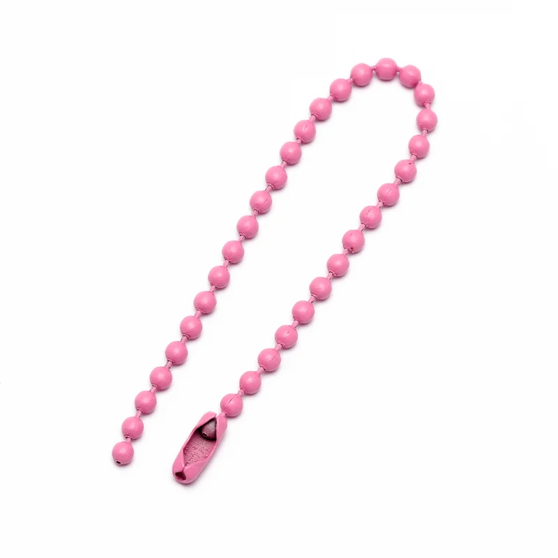 1 paquet de chaînes de perles de boule colorées de 12CM de longueur pour porte-clés/porte-clés/poupées/étiquette étiquette à main connecteur de