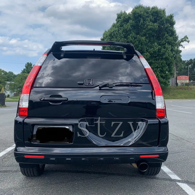 

For CRV Spoiler ABS Material Car Rear Wing Primer Color with Lig Rear Spoiler Press The Tail for Honda CRV Spoiler 2001-2007