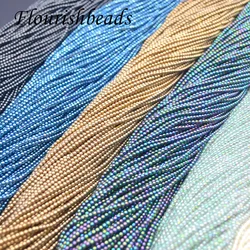 10strands 2mm Round Smooth Crystal Glass Loose Spacer Beads 24 Colors for DIY Necklace Bracelet Jewelry Making