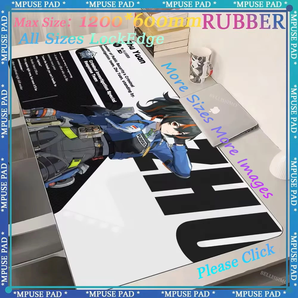 

Z-Zenless Zone Z-Zero Anime MousePad Rubber Cartoon Game Computer Pad Lock Edge Keyboard Pad Desk mat Computer Mouse Accessories