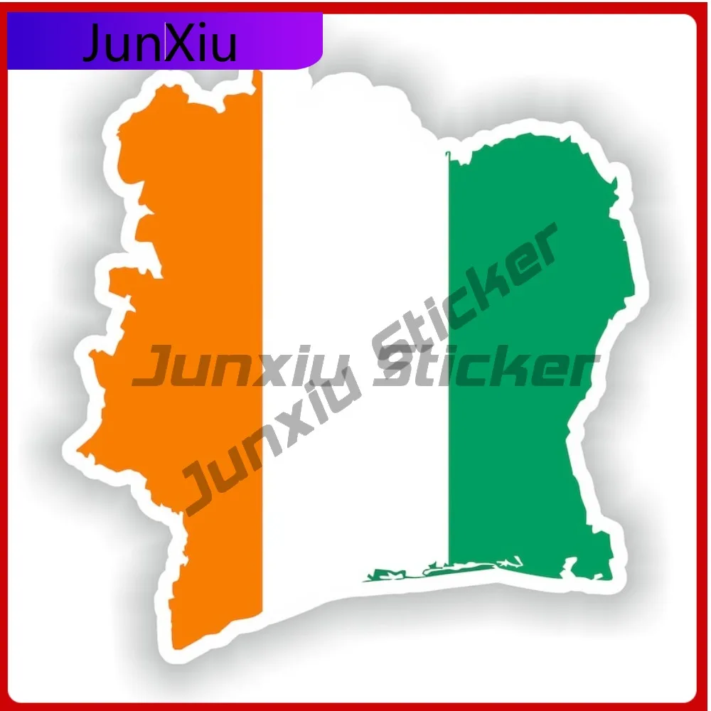 

Cote D'ivoire National Flag And Emblem Map Shape Stickers Scratch Cover Decoration Out Door Car Sticker To Cover Scratch Decals