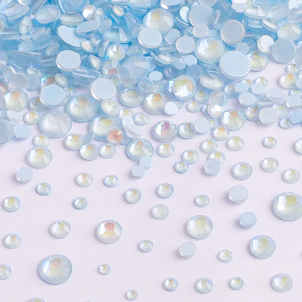 QIIY Mocha Starry Sky Mix Size SS4-SS20 High Quality Glass Rhinestones Non-hotfix Flatback Stones For DIY Nail Art Accessories