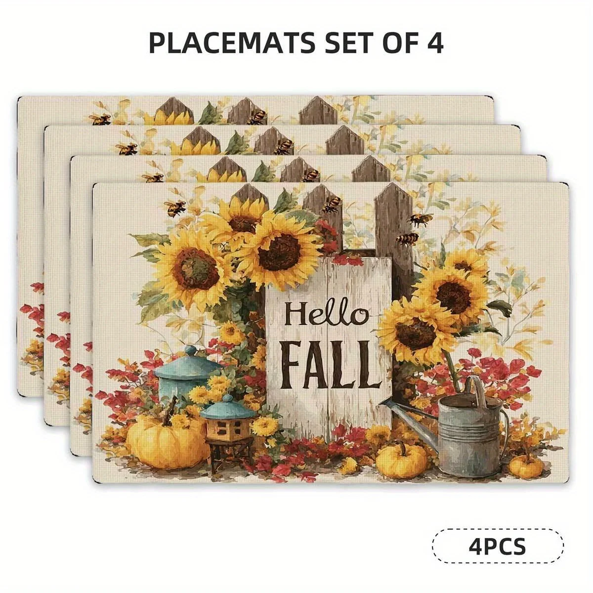 4pcs Set of Sunflower 