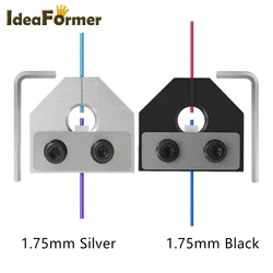 Piezas de impresora 3D, Conector de soldador de filamento para Ender 3 PRO, bloque de aluminio de 1,75mm, Sensor de filamento PLA ABS con herramienta de llave Allen