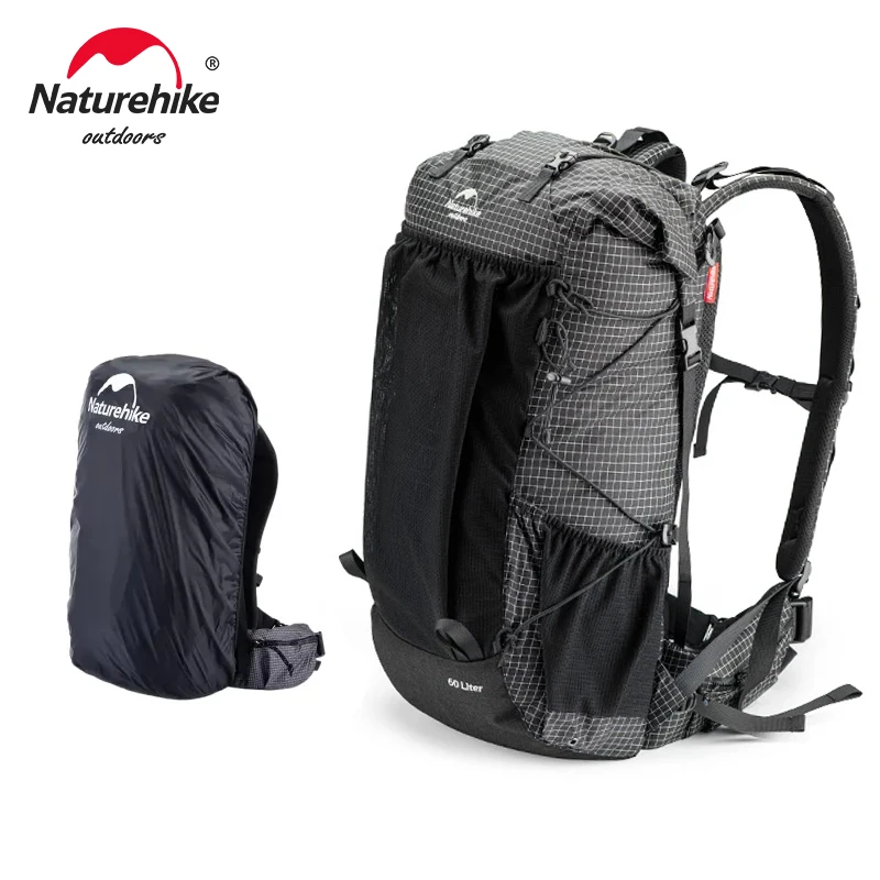 Naturehike Kletterrucksack 60 + 5L Campingrucksack Reisetasche Bergsteigerrucksack mit großer Kapazität und Regenschutz