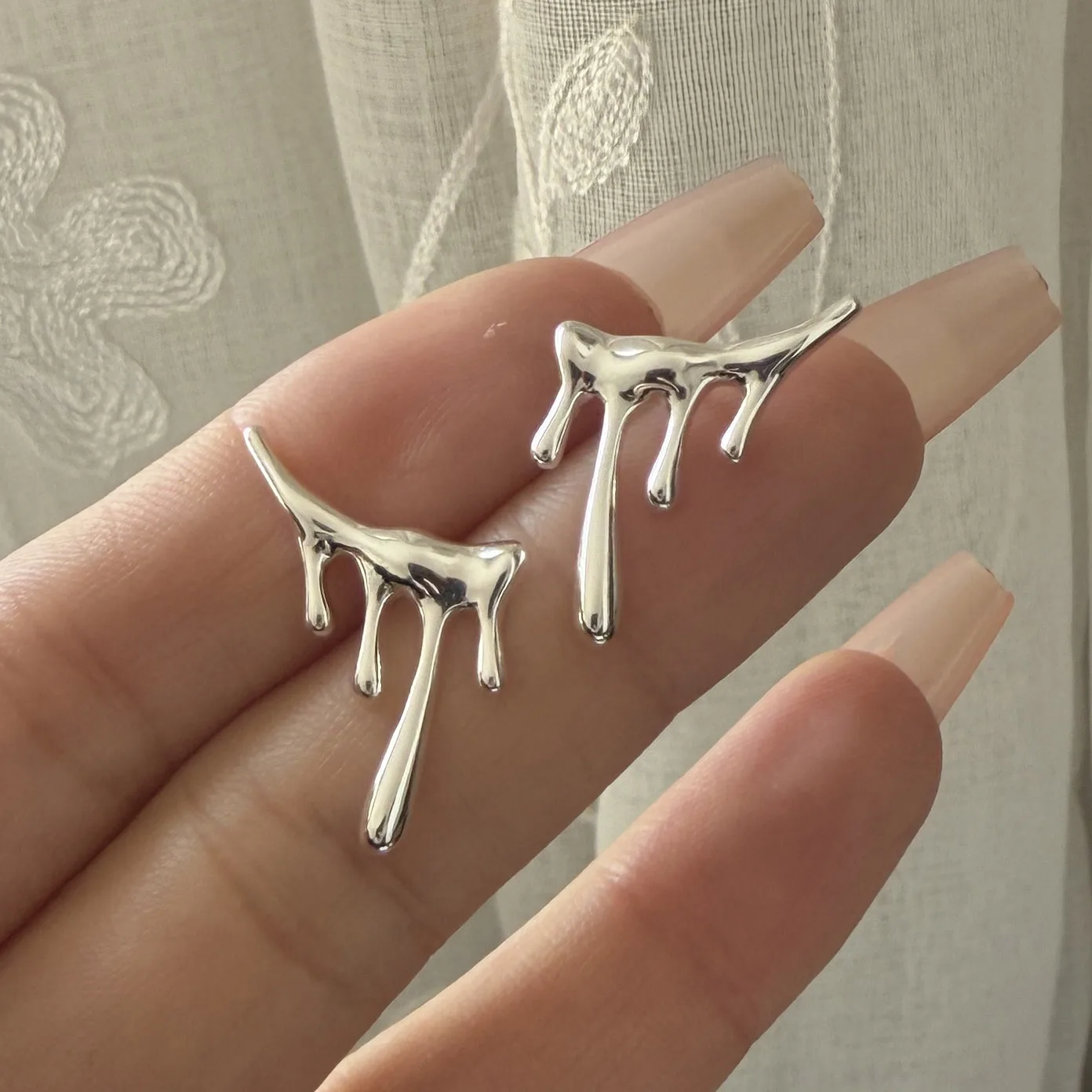 

925 Sterling Silver Earrings For Women Trendy Simple Waterdrop Shape Earring Jewelry Prevent Allergy Party Accessories