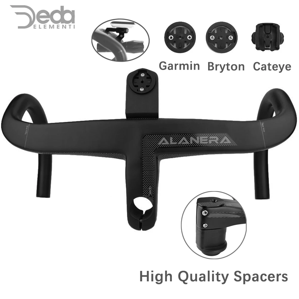 

DEDA ALAENRA Full Wiring Integrated 28.6mm Handlebar Carbon Handlebar for Road Bike Matt Bike Accessories With Computer support